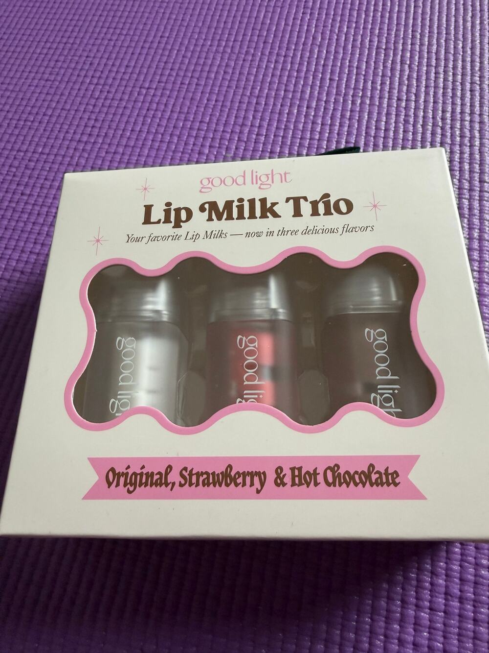 New Good Light Lip Milk Trio: Limited Edition Raspberry, Strawberry & Chocolate